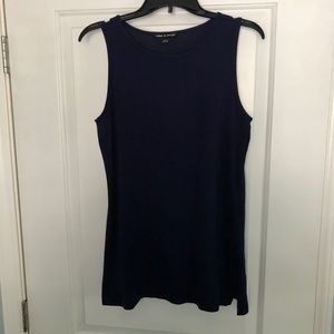 Cable and Gauge Navy Tunic Style Sleeveless Top S/P